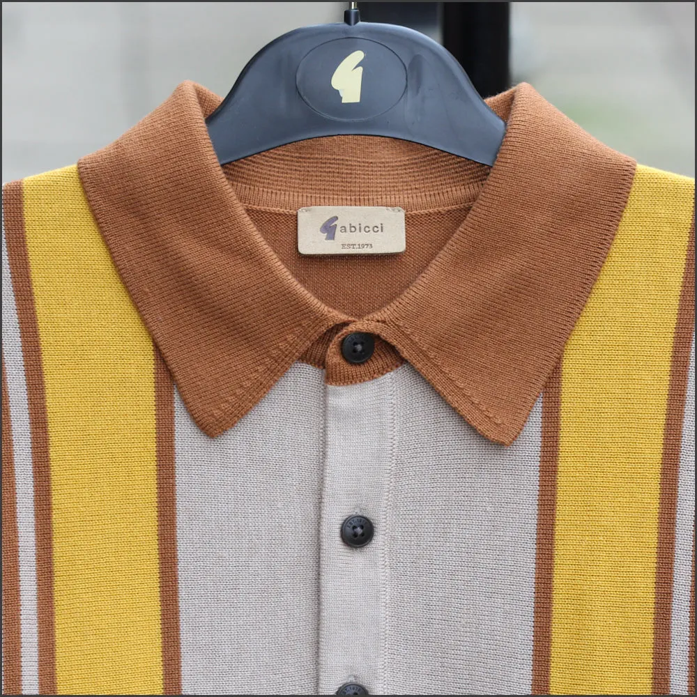 Gabicci Vintage Searle Walnut Polo Top^