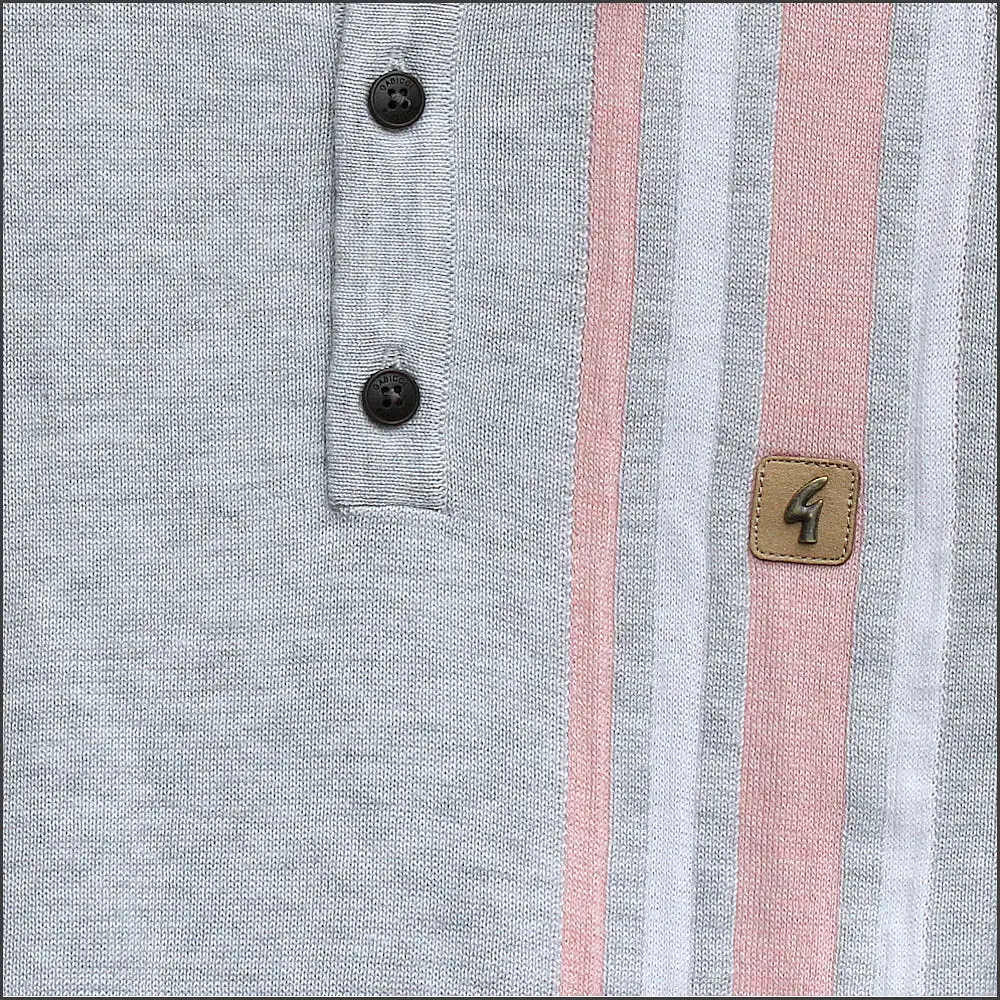 Gabicci Vintage Soda Ash Pattern Polo Top*