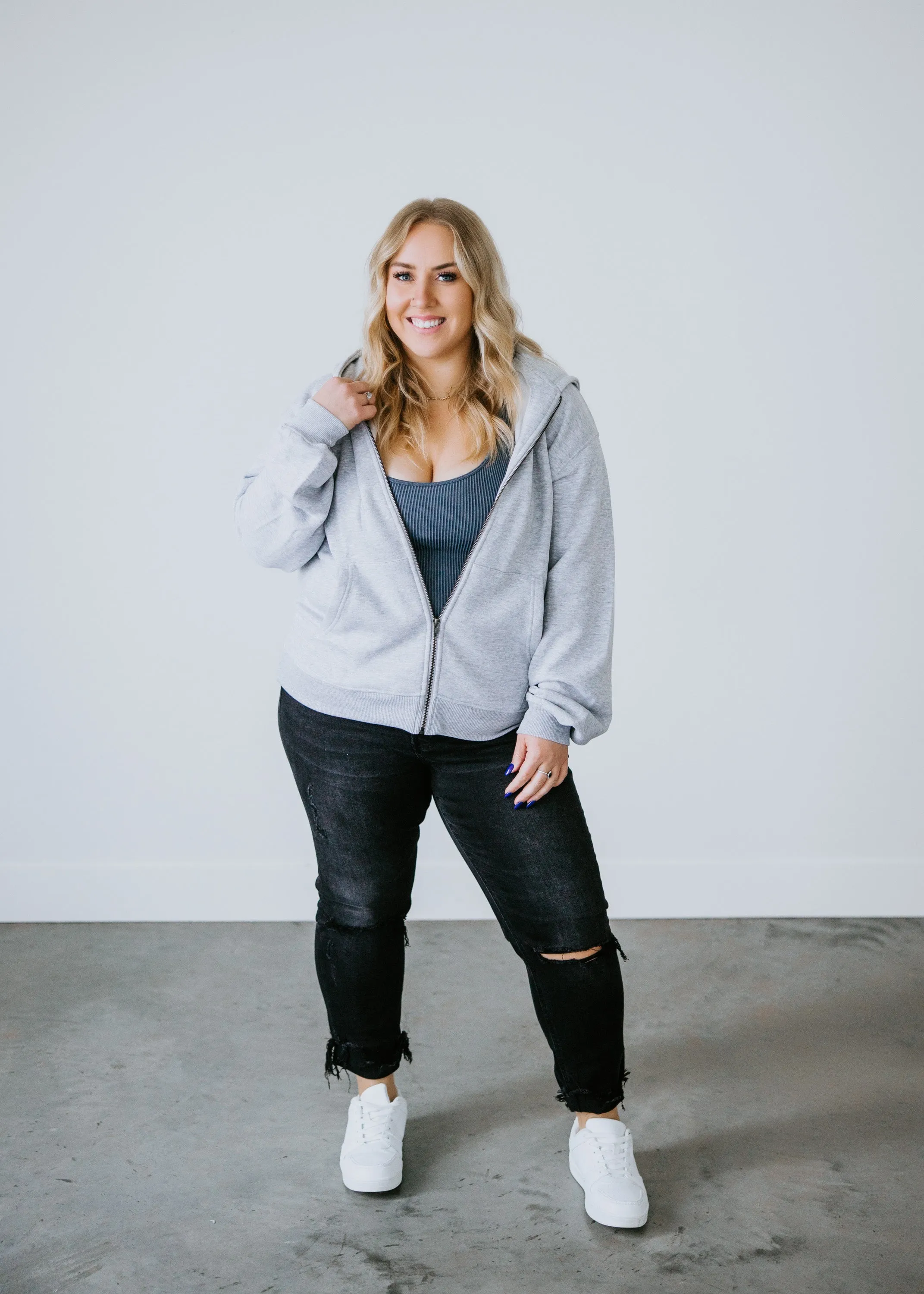 Gavin Full Zip Hoodie by Lily & Lottie