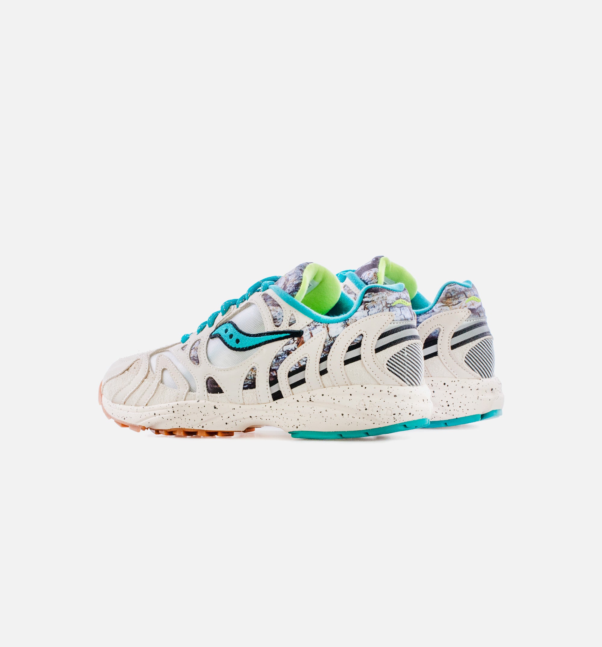 Grid Azura 2000 Creme Blue Mens Running Shoe - Off White/Teal