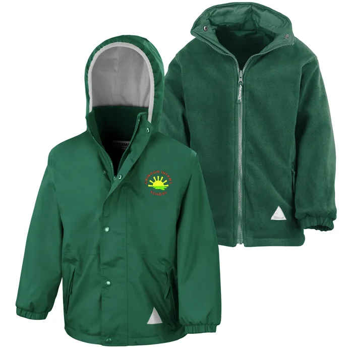 Grindon Infant School Green Waterproof Coat