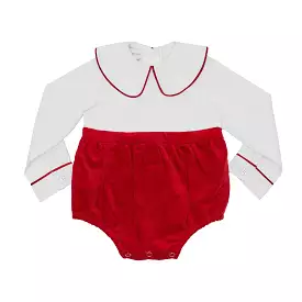 Henry Duvall - Long Sleeve Beau Bubble in Oxford Red Velvet