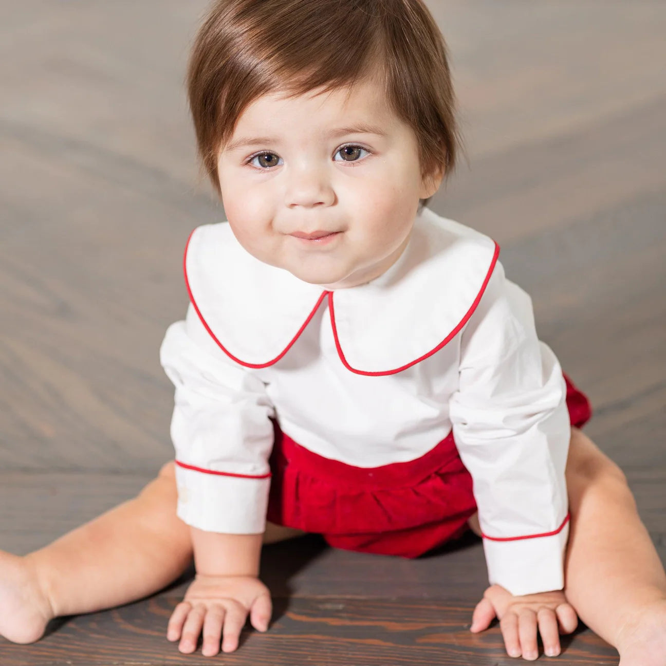 Henry Duvall - Long Sleeve Beau Bubble in Oxford Red Velvet