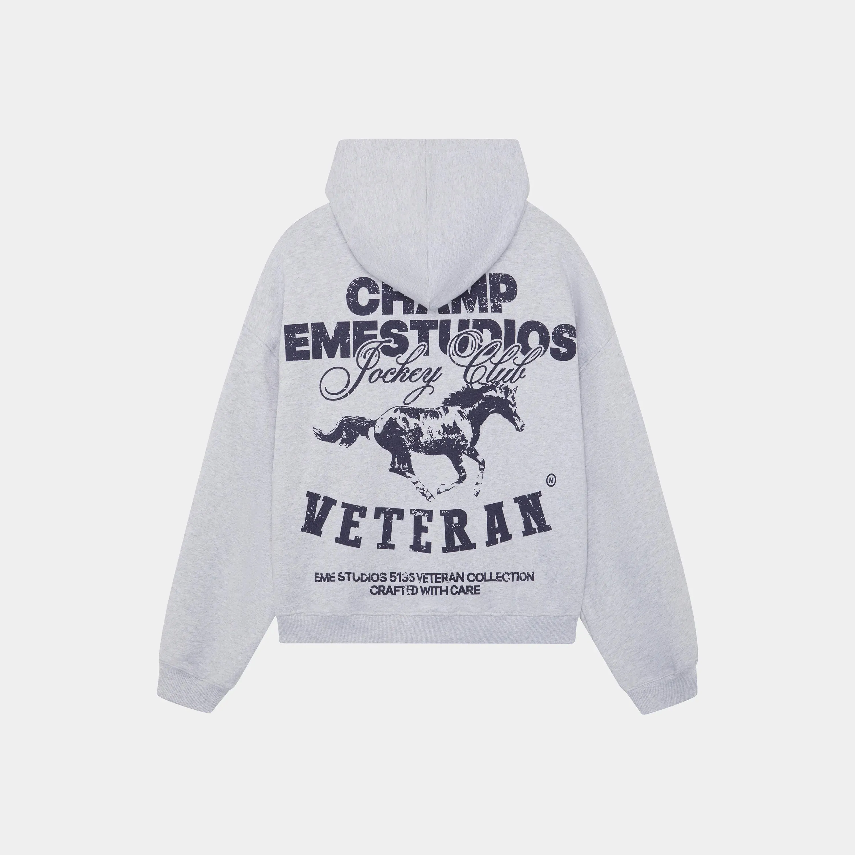 Horse Heather Grey Oversized Hoodie