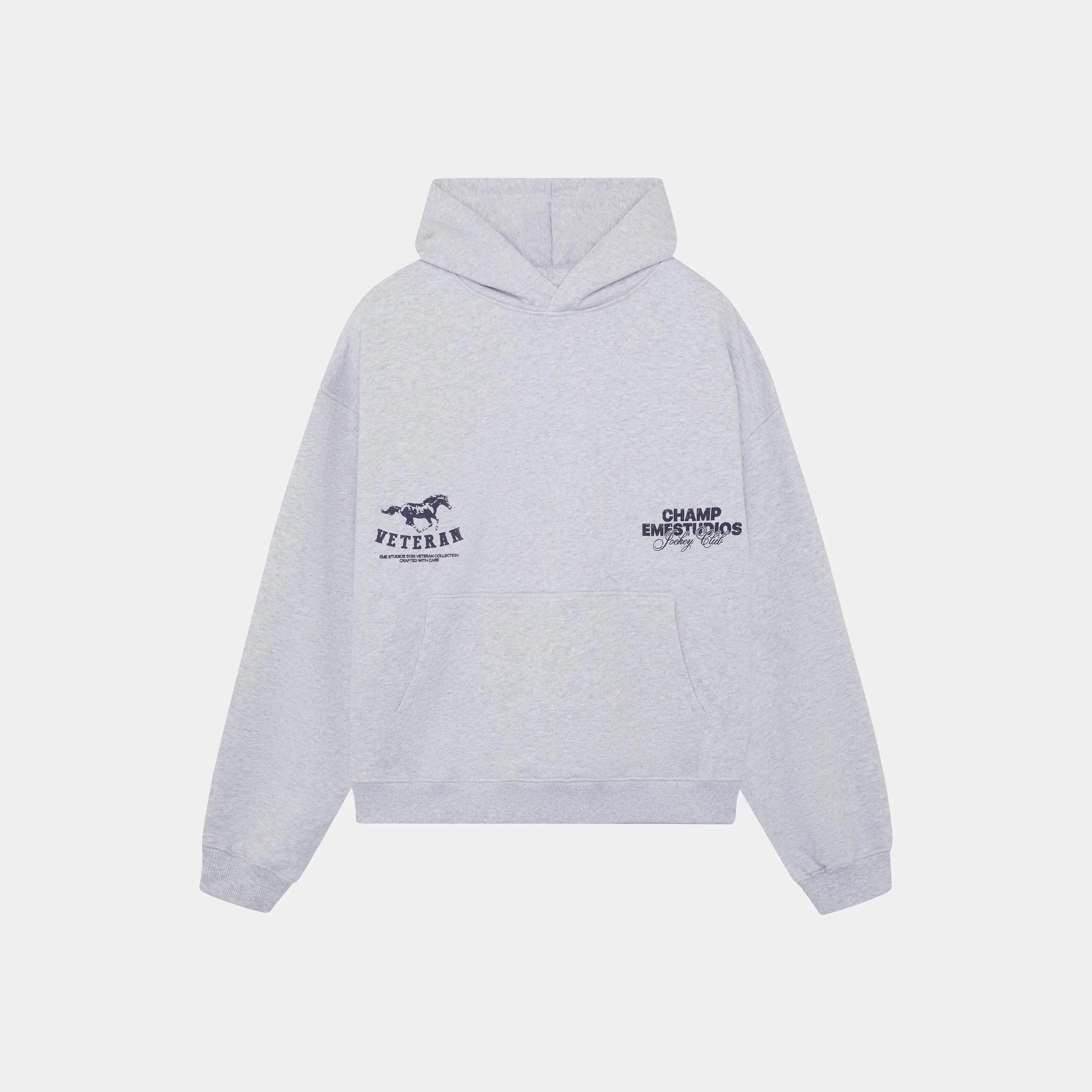 Horse Heather Grey Oversized Hoodie