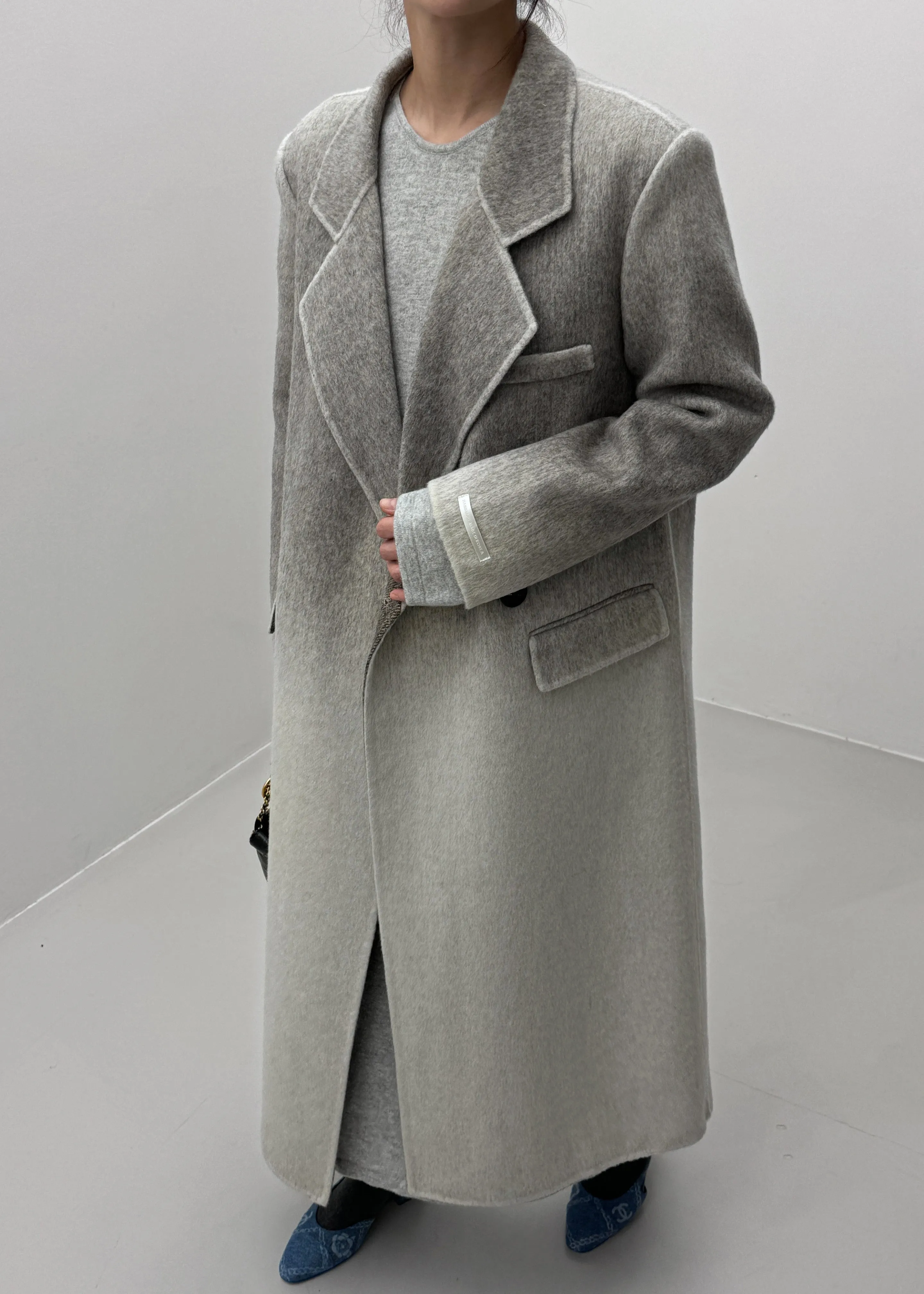 Imani Ombre Wool Coat - Grey