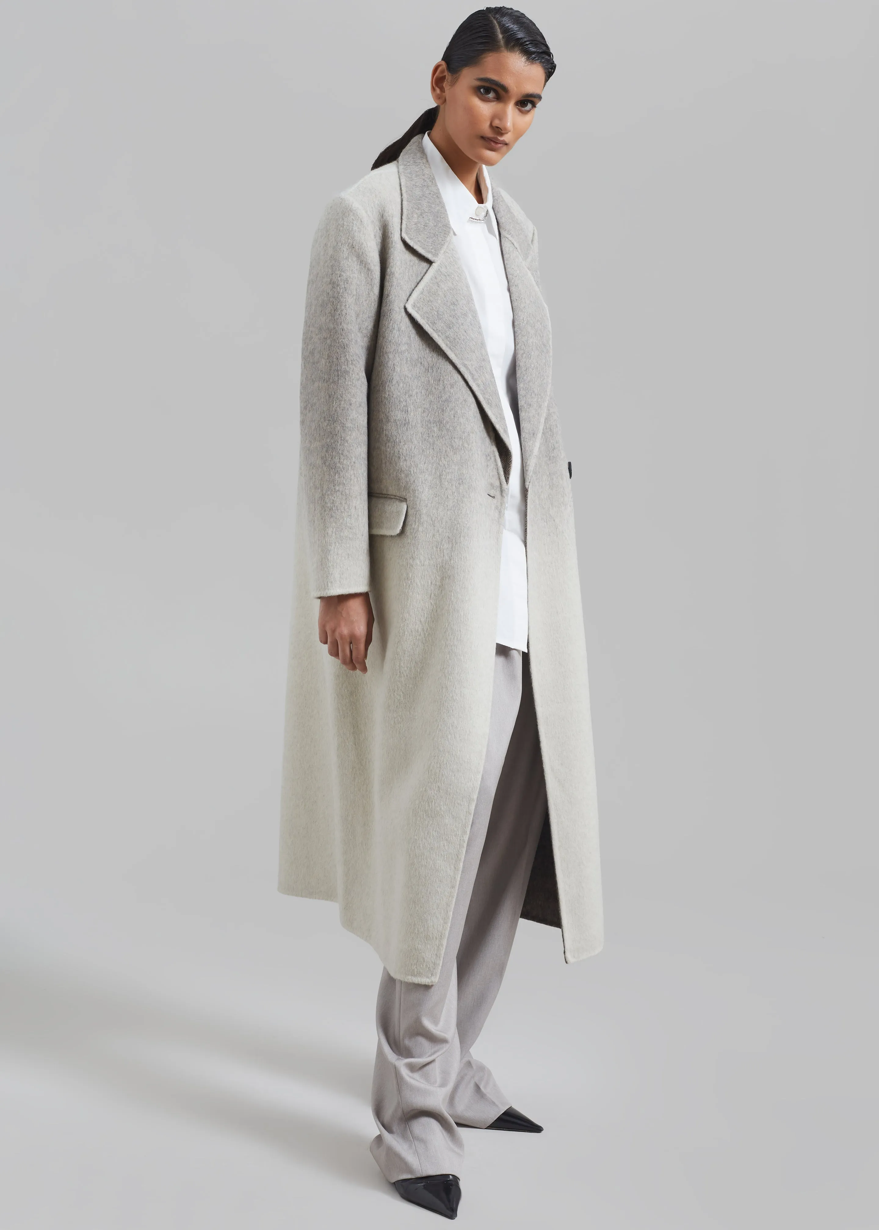 Imani Ombre Wool Coat - Grey