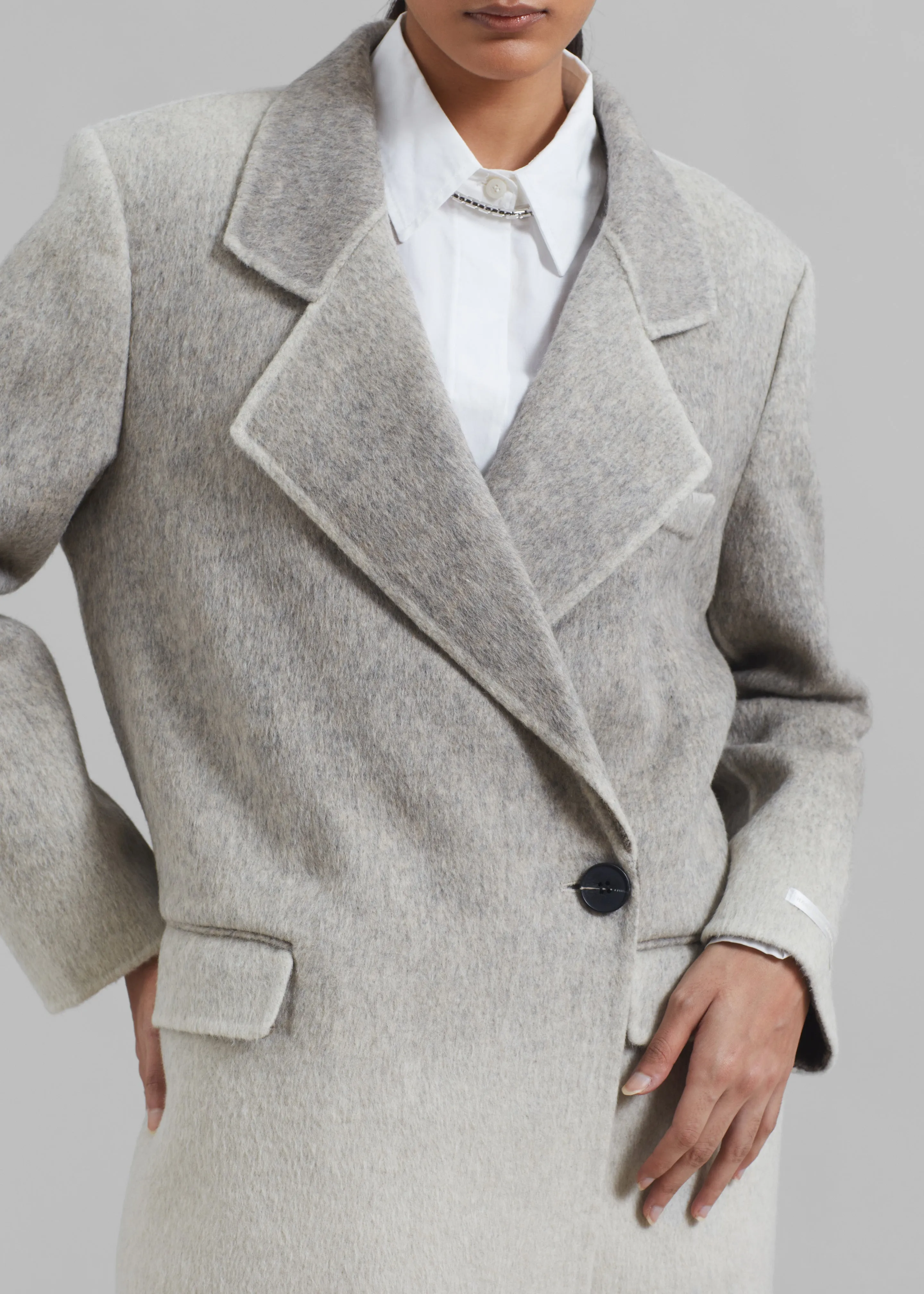 Imani Ombre Wool Coat - Grey