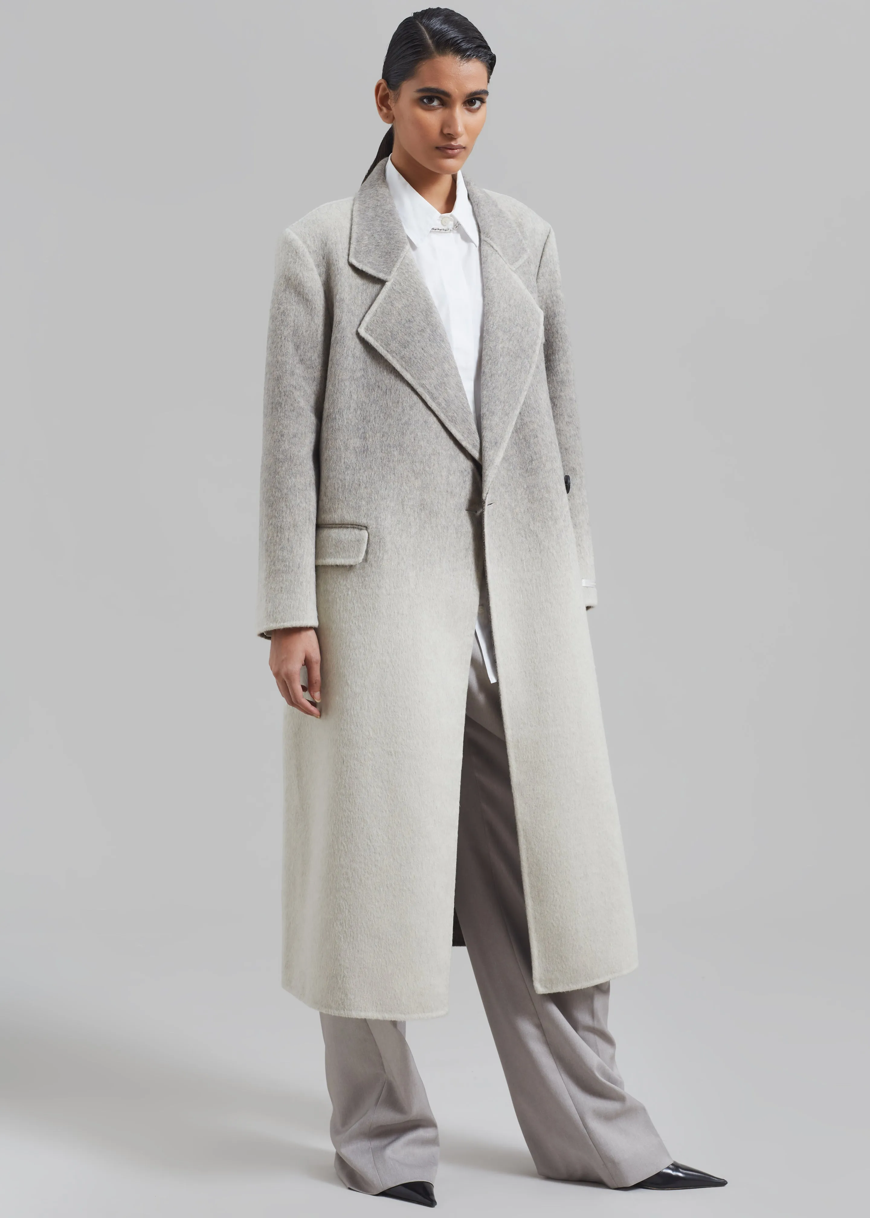 Imani Ombre Wool Coat - Grey