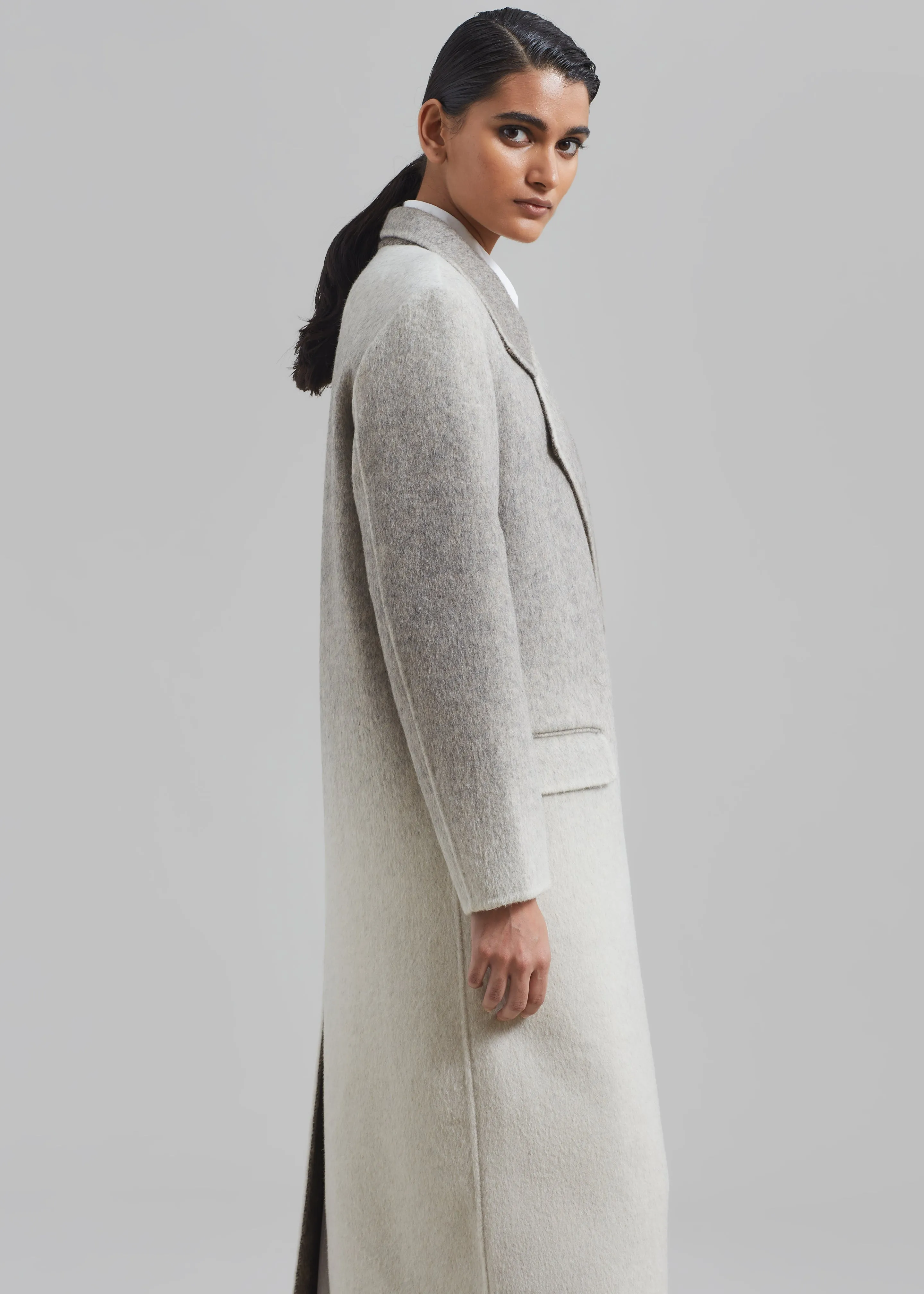 Imani Ombre Wool Coat - Grey