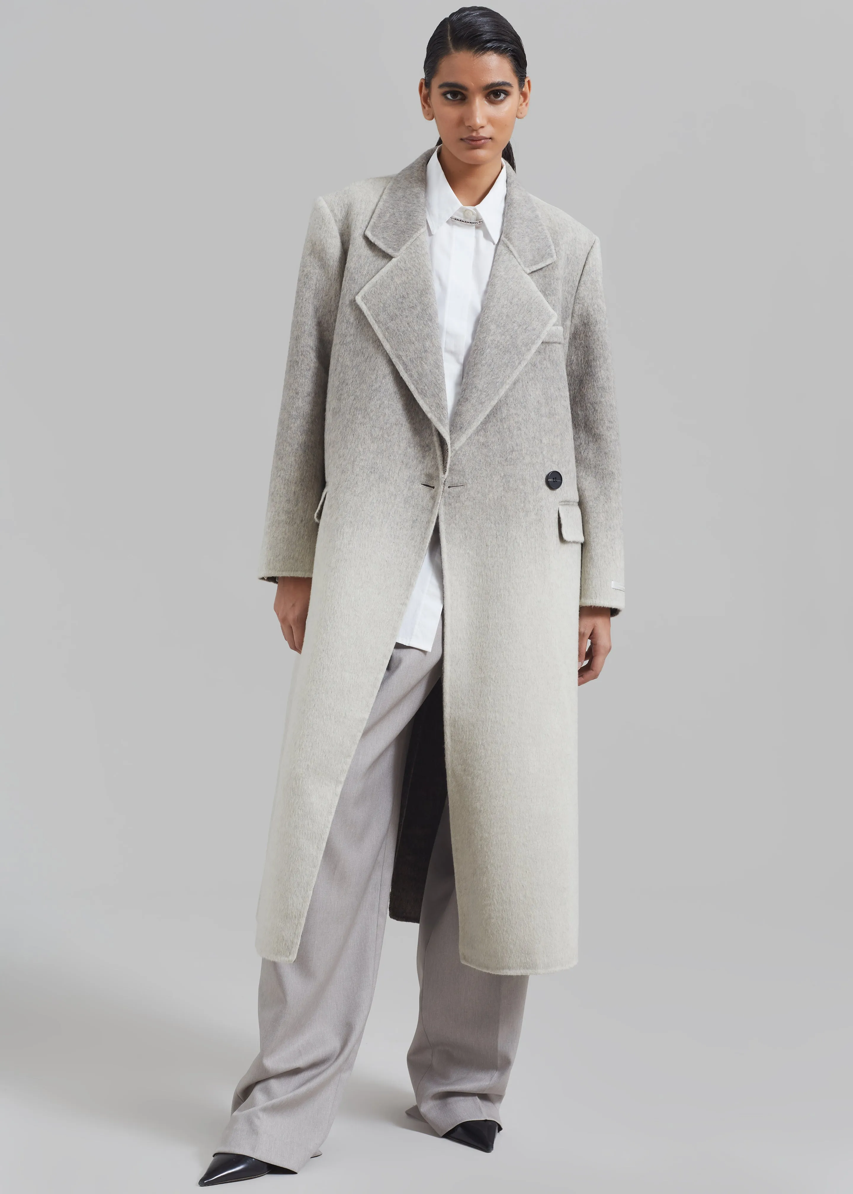 Imani Ombre Wool Coat - Grey