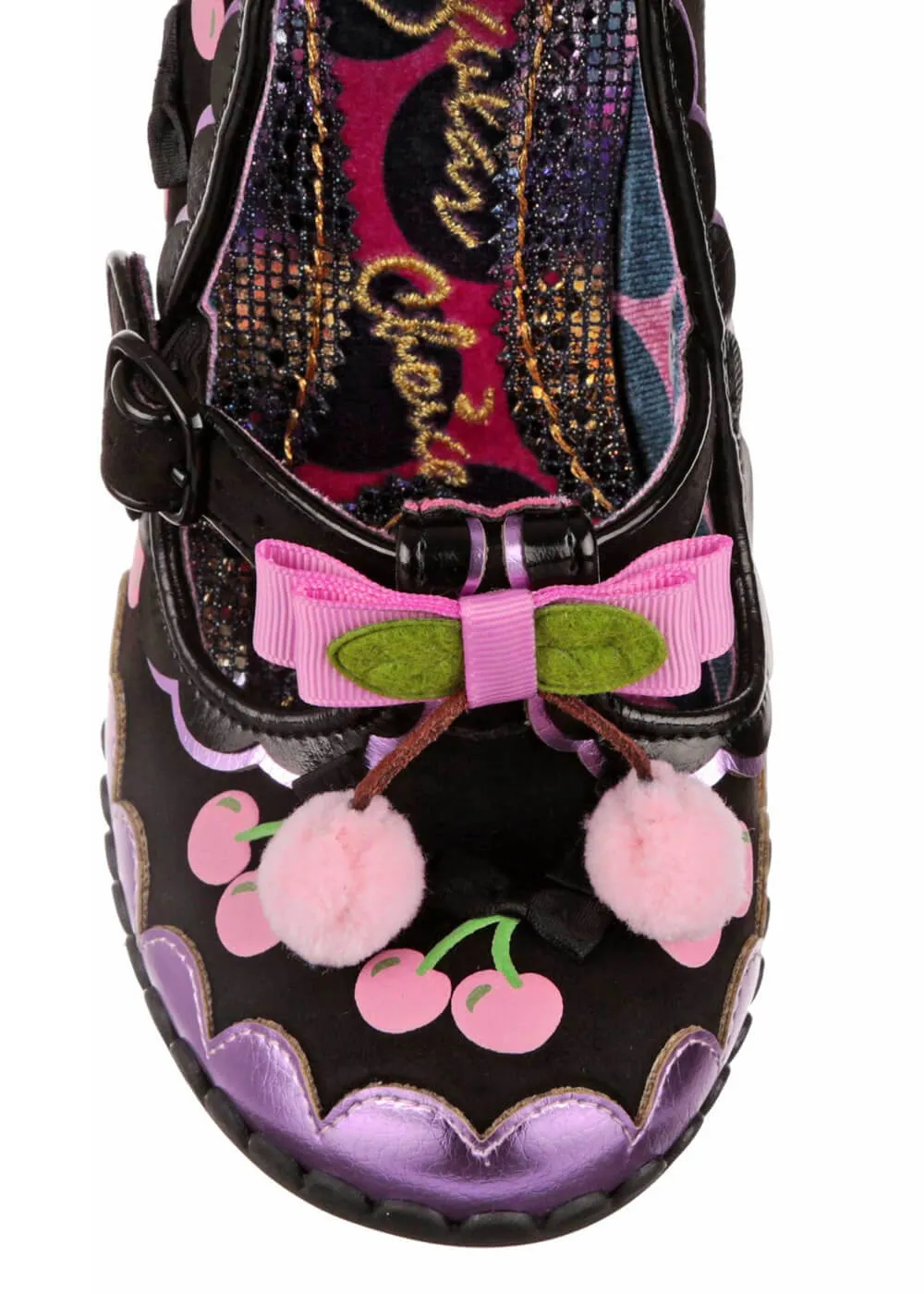 Irregular Choice Cherry Cheer Ice Cream Pumps Black