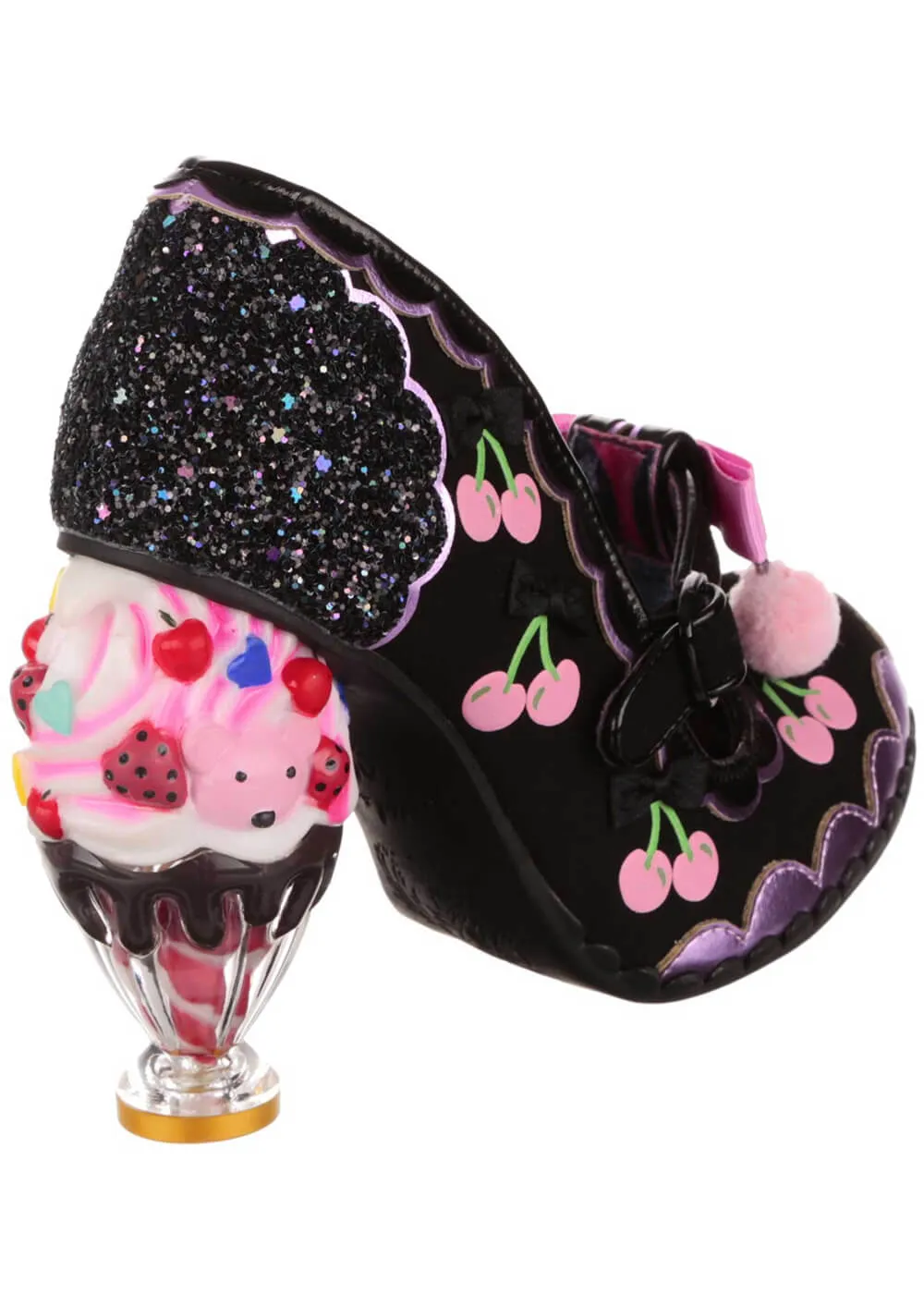 Irregular Choice Cherry Cheer Ice Cream Pumps Black