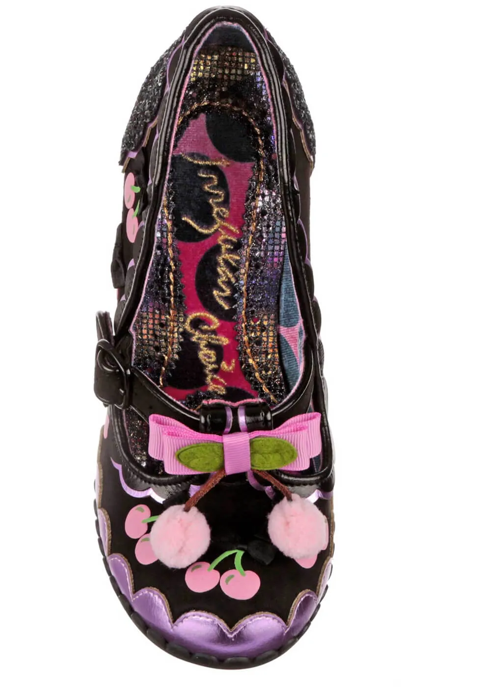 Irregular Choice Cherry Cheer Ice Cream Pumps Black