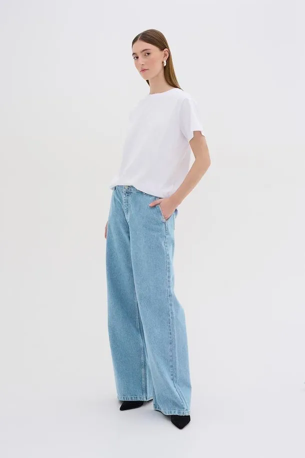 JaydaMW 165 High Wide Leg Jeans Medium Blue Wash