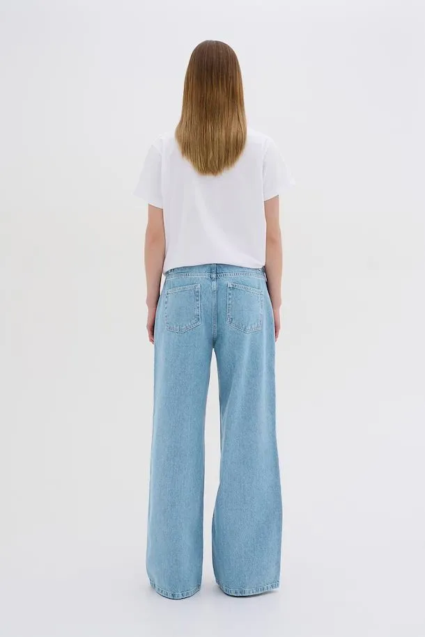 JaydaMW 165 High Wide Leg Jeans Medium Blue Wash