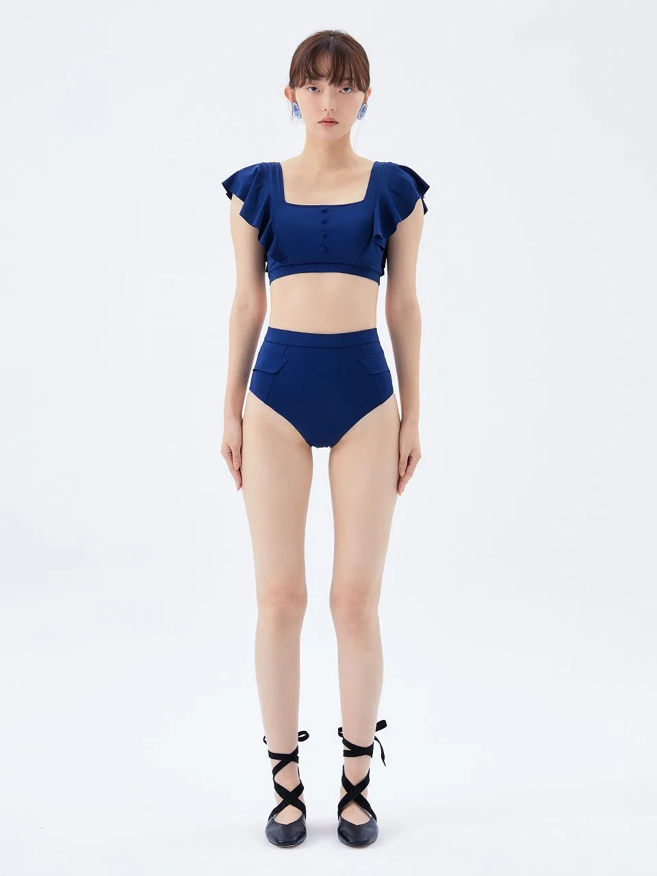 Jelly Candy + High-Waisted Pocket Bottom Navy