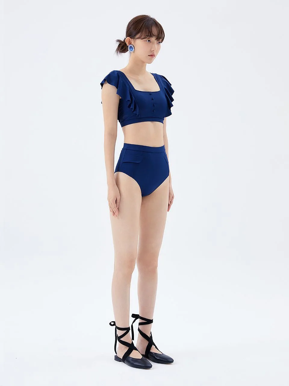 Jelly Candy + High-Waisted Pocket Bottom Navy