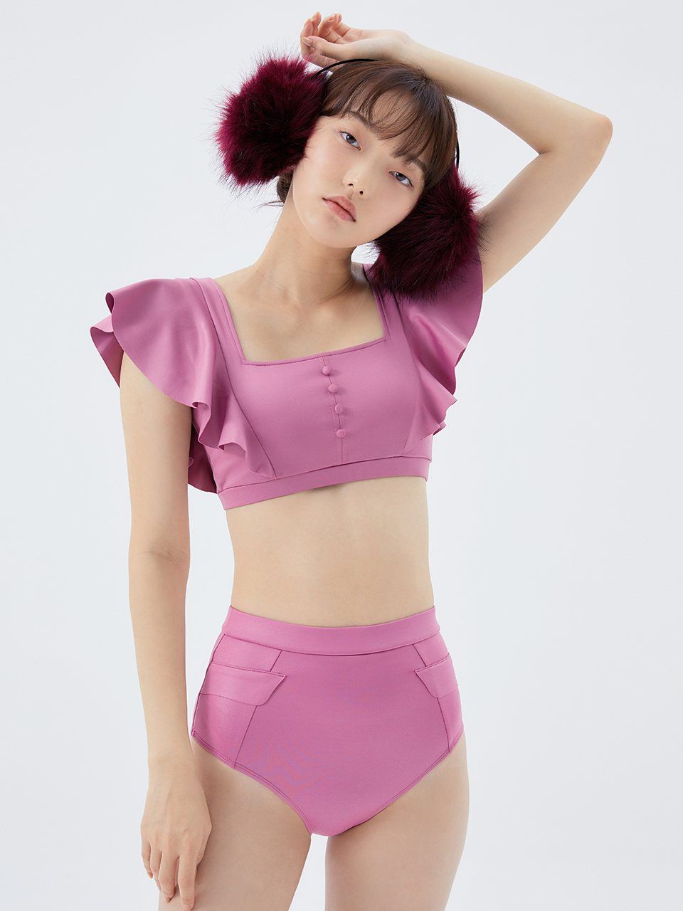 Jelly Candy + High-Waisted Pocket Bottom Reddish