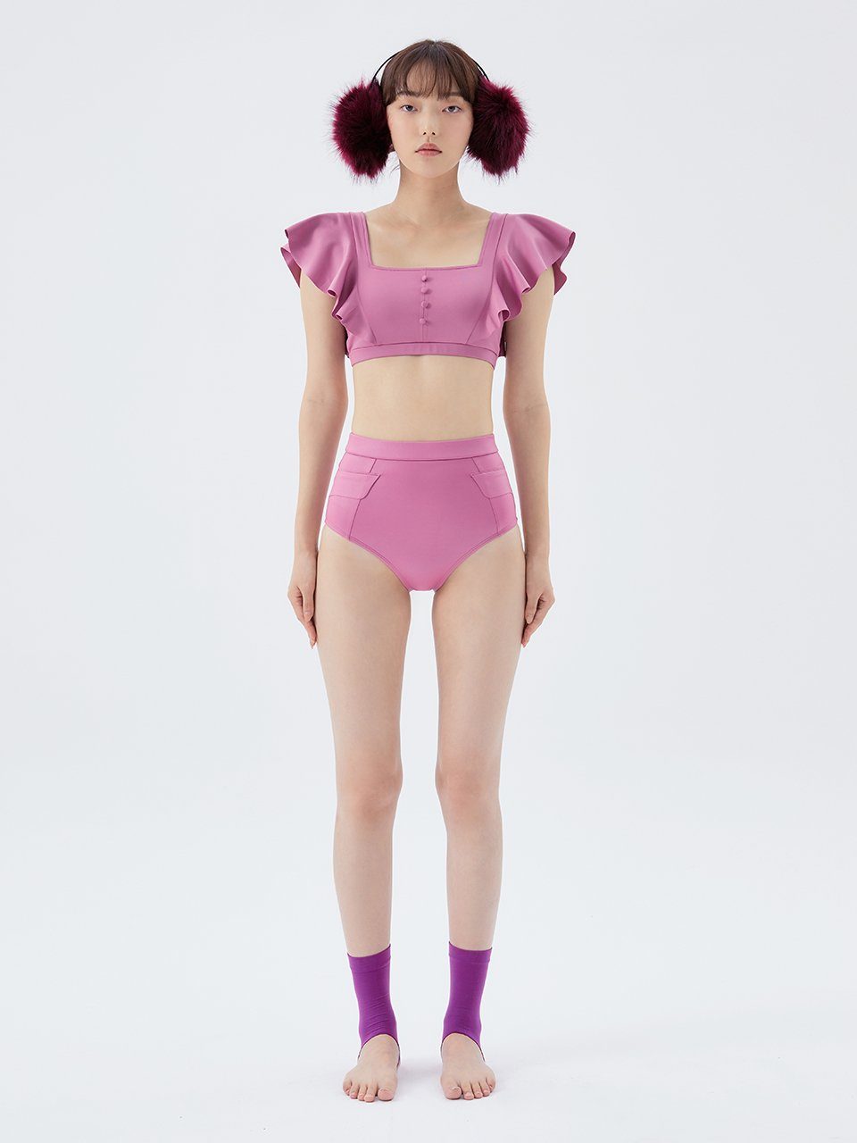 Jelly Candy + High-Waisted Pocket Bottom Reddish