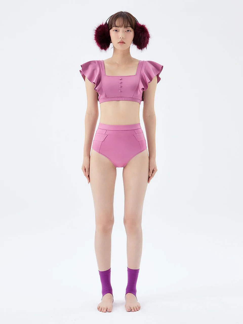 Jelly Candy + High-Waisted Pocket Bottom Reddish