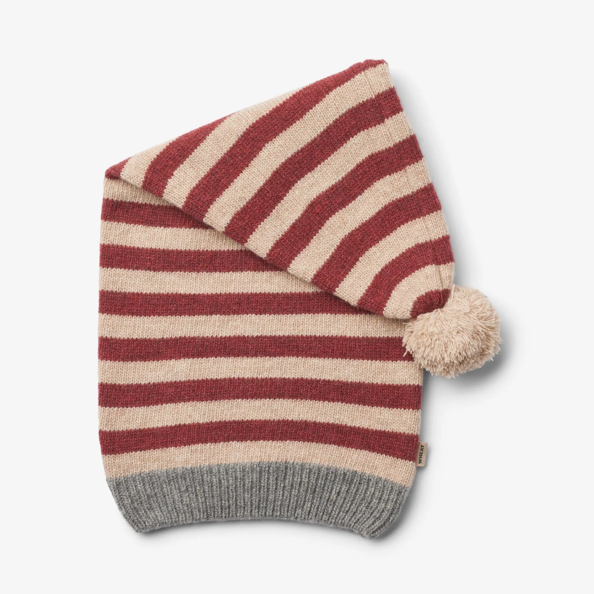 Knitted Christmas Hat - red stripe