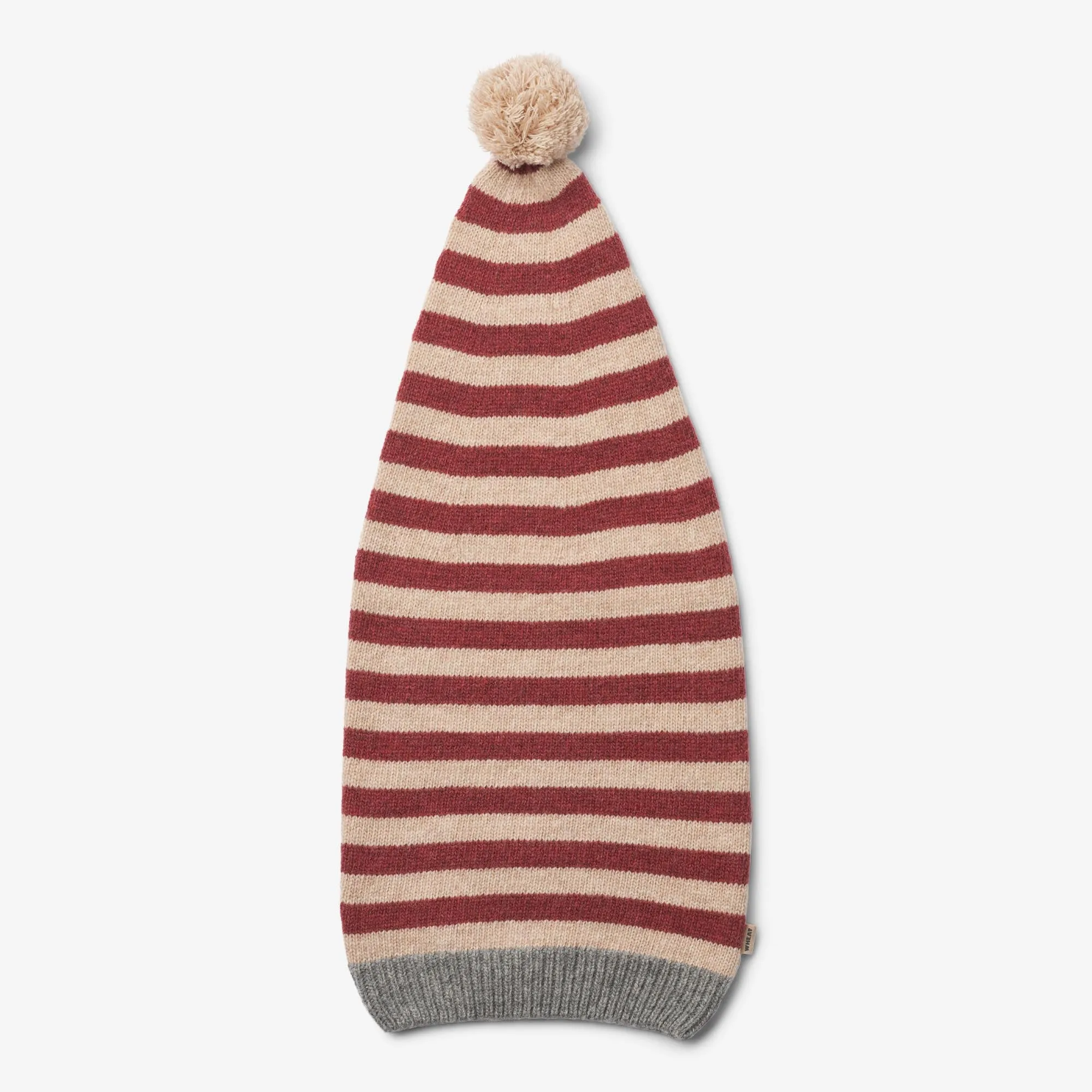 Knitted Christmas Hat - red stripe