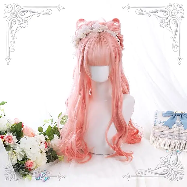 LOLITA “PEACH OOLONG” GRADIENT LONG CURLY WIG BY60030