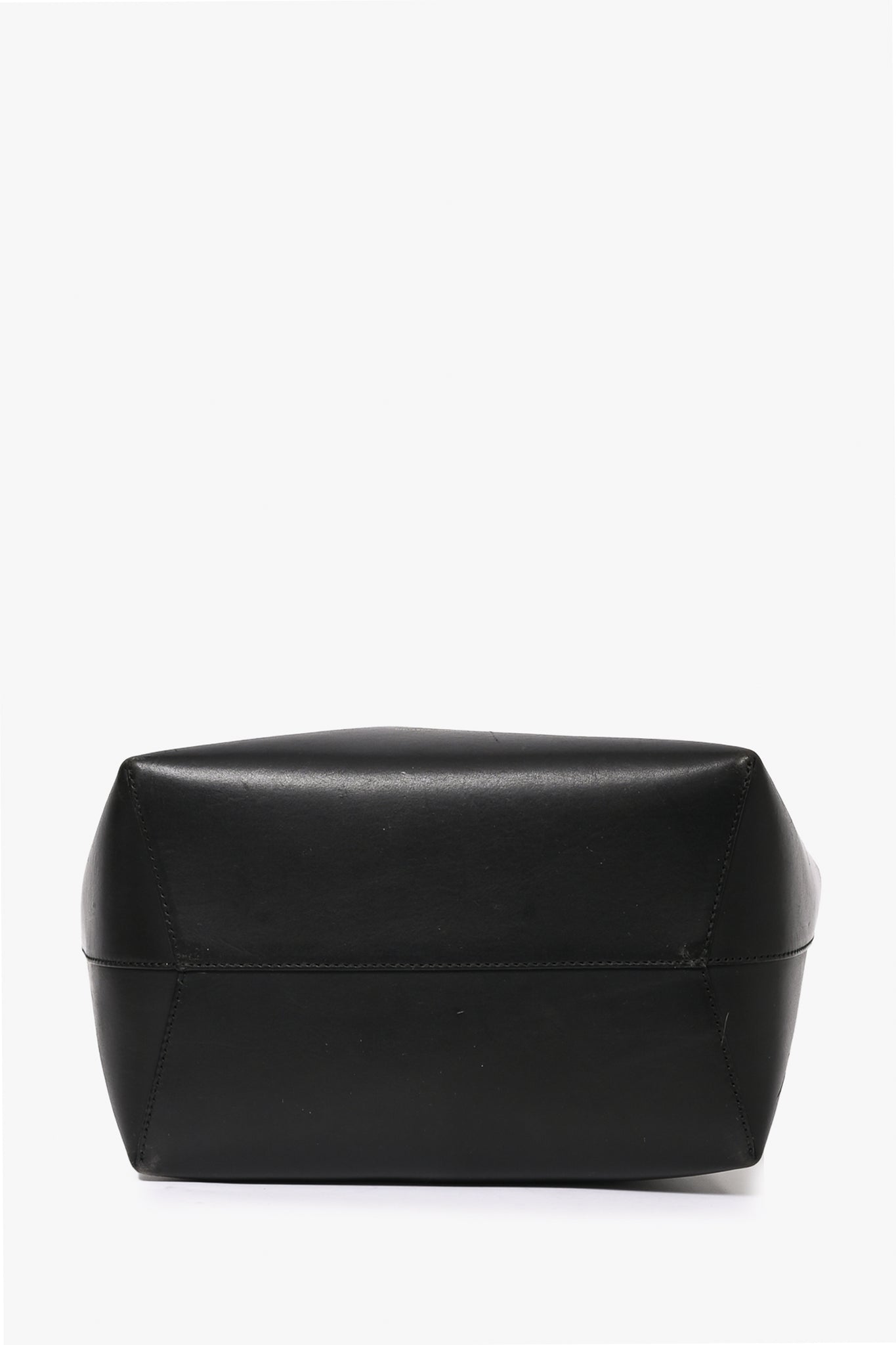 Mansur Gavriel Black Leather Bucket Bag with Pouch