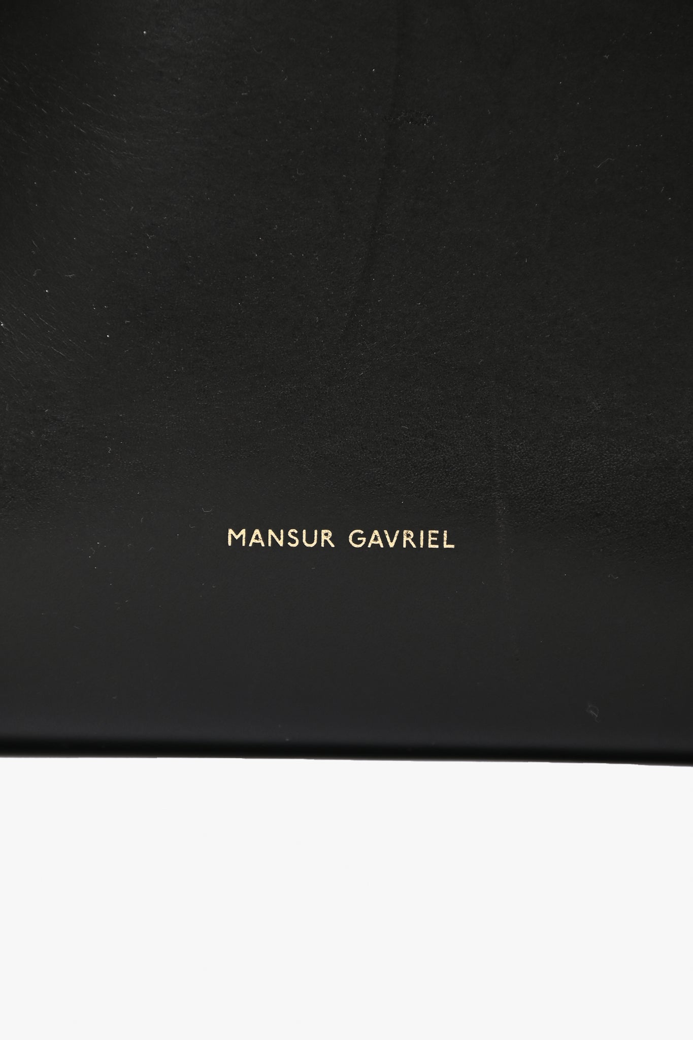 Mansur Gavriel Black Leather Bucket Bag with Pouch