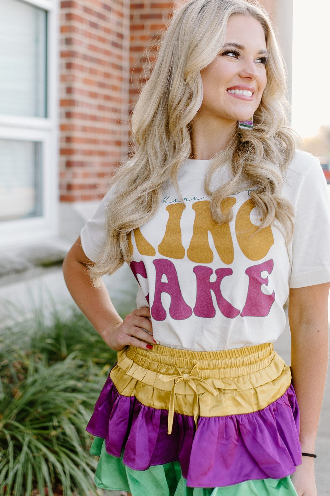 Mardi Gras Satin Ruffle Skort