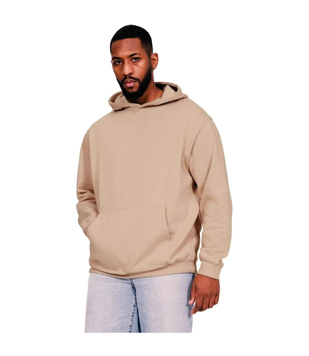 Mens core ringspun cotton oversized hoodie sand Casual Classics