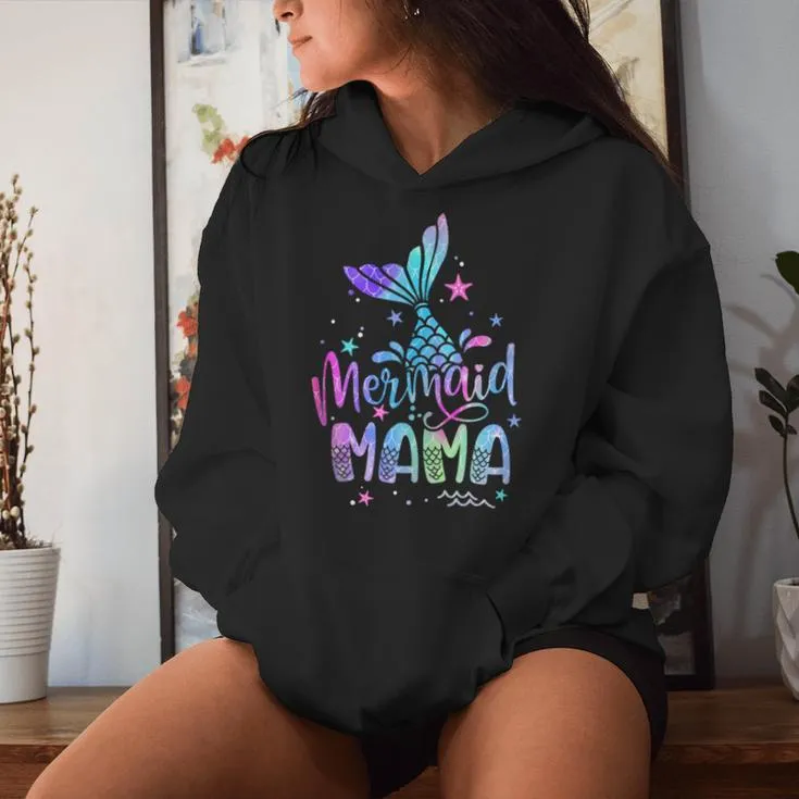 Mermaid Mama Family Matching 1St Birthday Women Hoodie