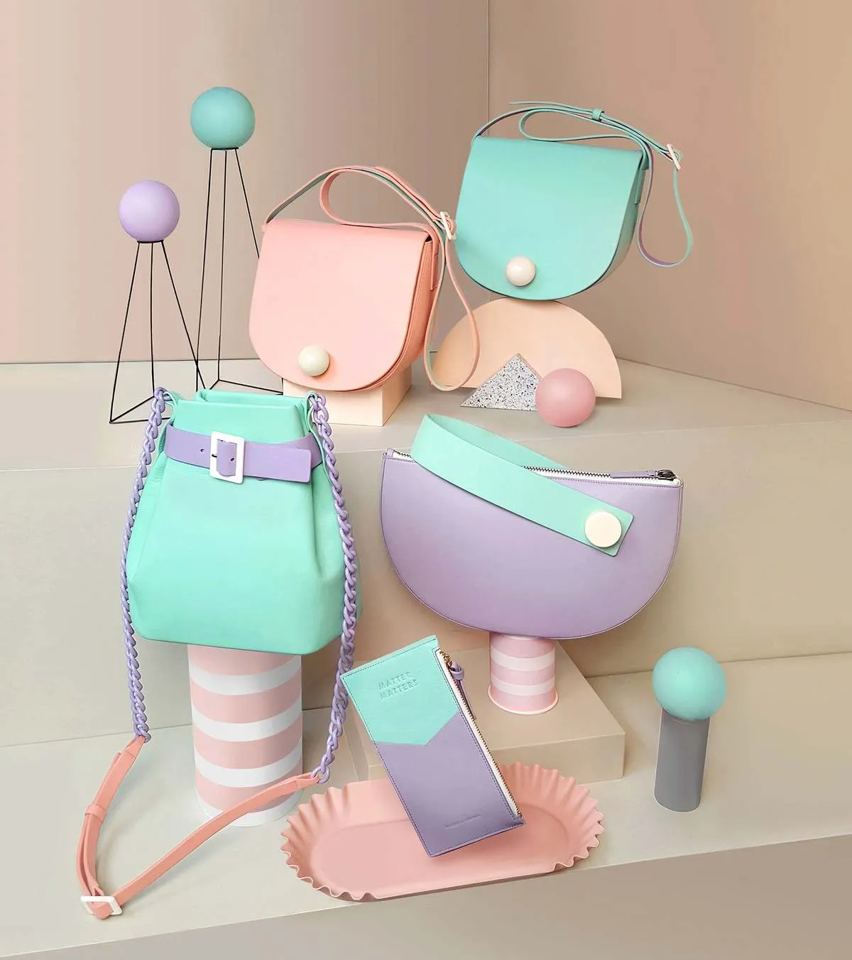 Mini Bucket Chained Bag  Mint