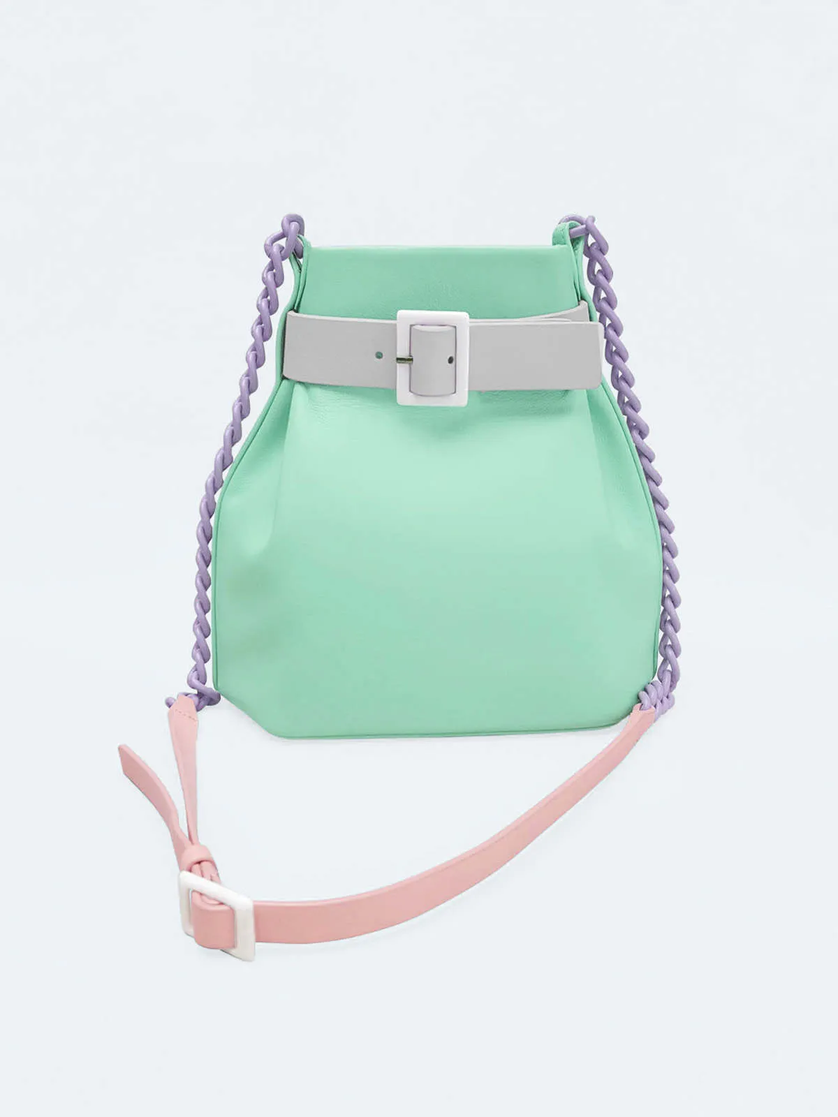 Mini Bucket Chained Bag  Mint