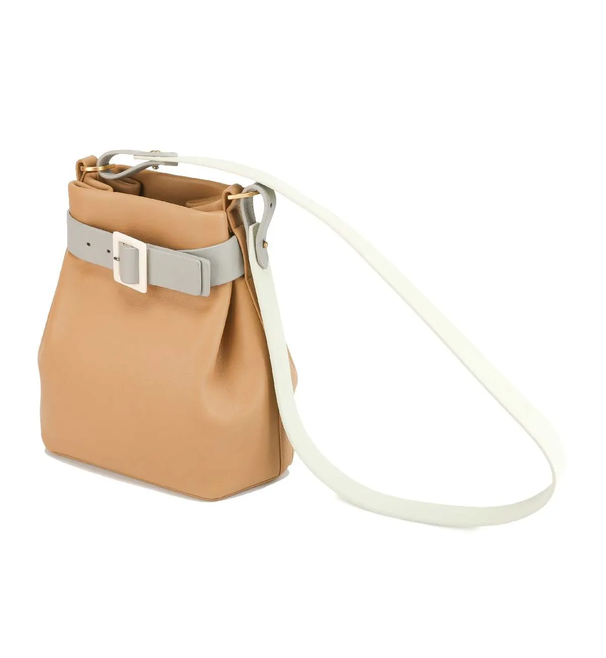 Mini Bucket Shoulder Bag - Warm Brown