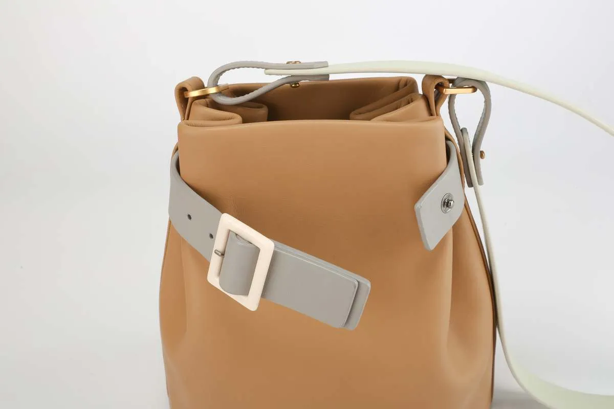 Mini Bucket Shoulder Bag - Warm Brown