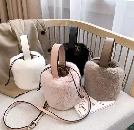 Mini Plush Bucket Bag