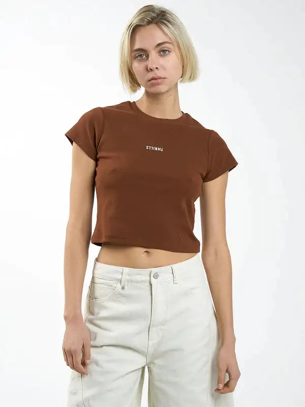 Minimal Thrills Mini Tee - Chestnut