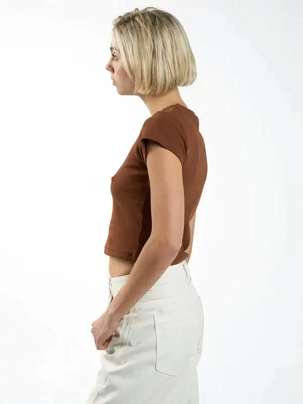 Minimal Thrills Mini Tee - Chestnut