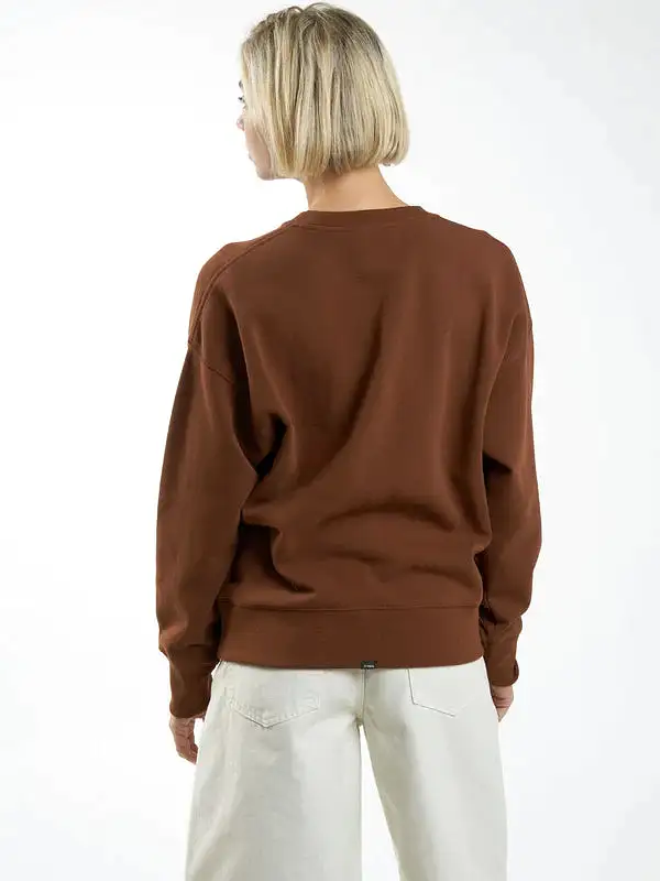 Minimal Thrills Slouch Crew - Chestnut