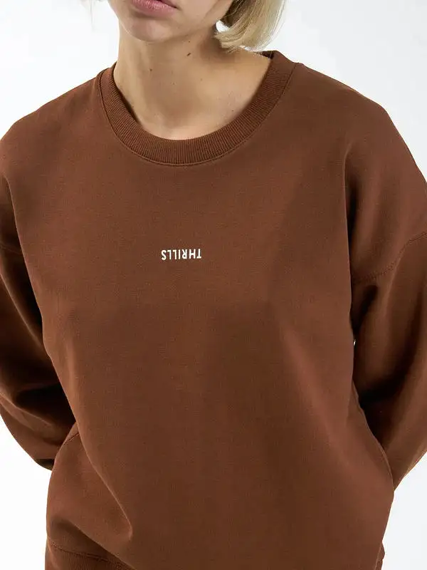 Minimal Thrills Slouch Crew - Chestnut