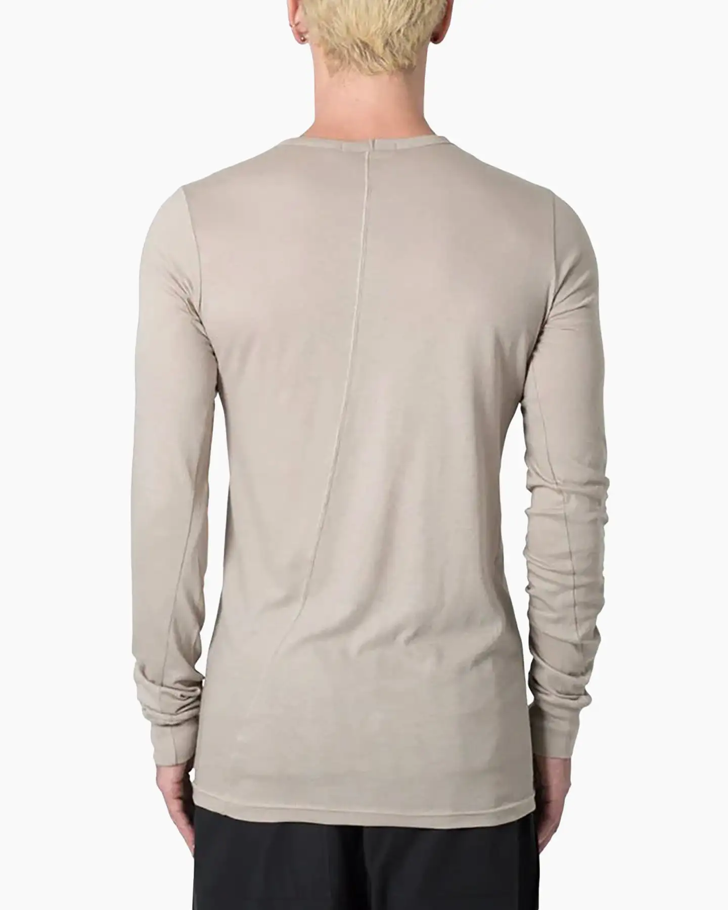 MNML Sheer Knit Jersey Long Sleeve T-Shirt Bone