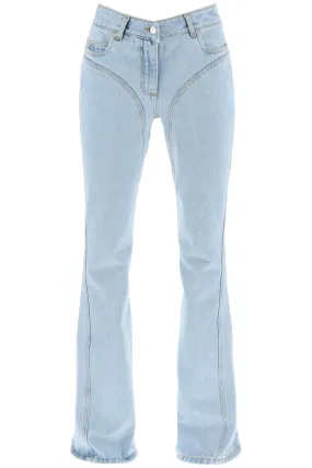 Mugler Skinny Flared Jeans   Blue