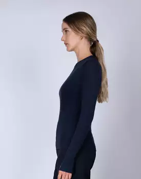 Navy Merino Active Training Long-Sleeve TOP