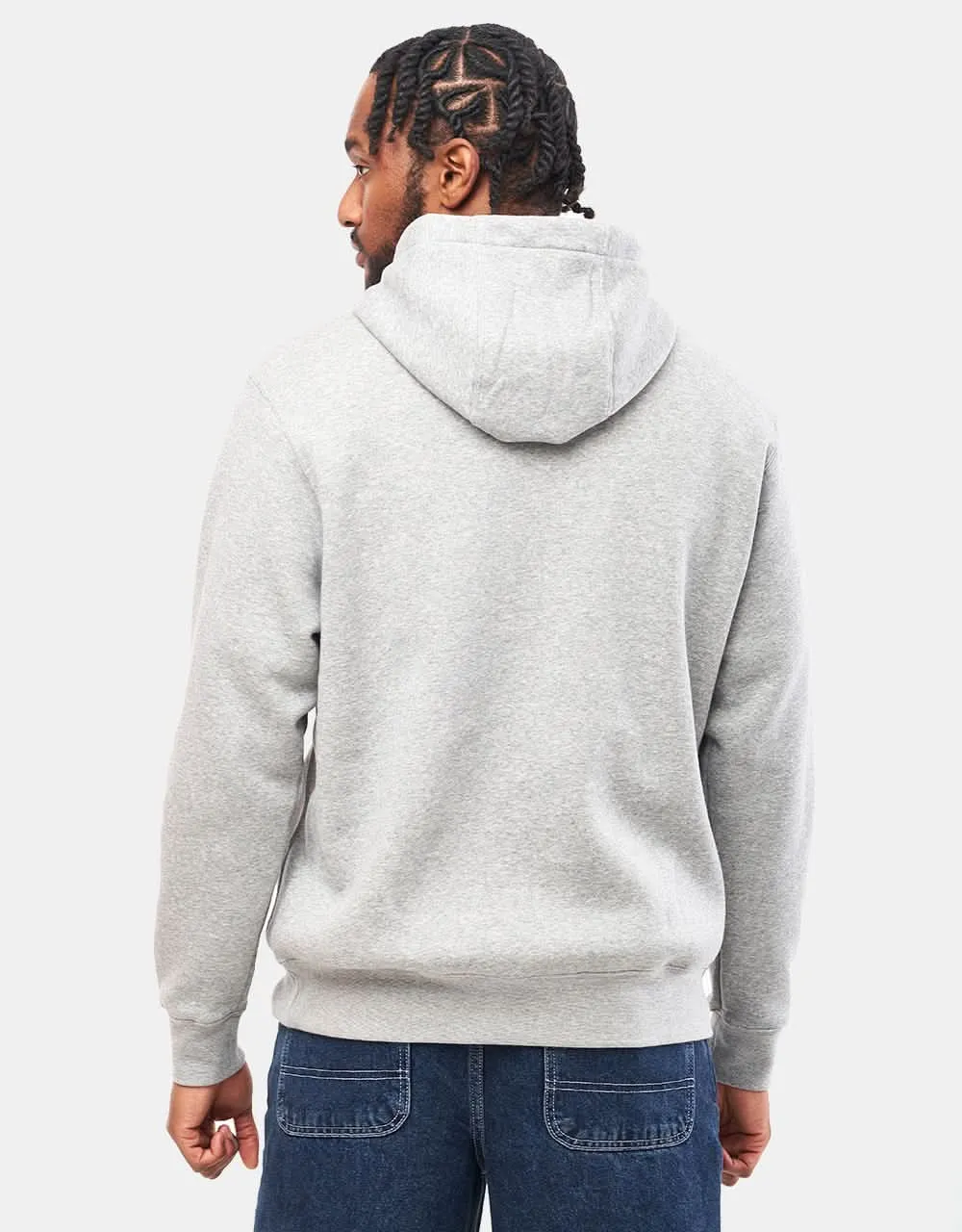 Nike Club Pullover Hoodie - Dark Heather Grey Heather/White