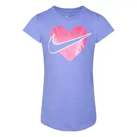 NIKE JUNIOR HEART PURPLE TEE