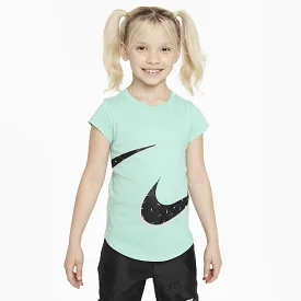 NIKE JUNIOR SWOOSH-FETTI TEAL TEE