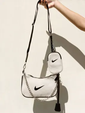 Nike Upcycled Crossbody Bag Oatmeal