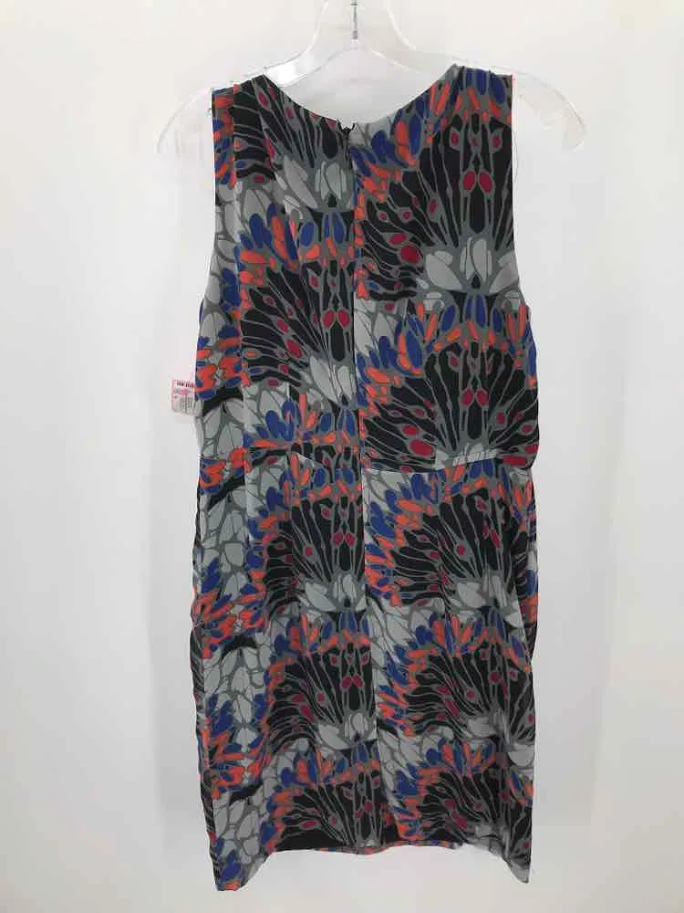 Pre-Owned Banana Republic Black Size 10 Printed Knee Length Sleeveless Dress